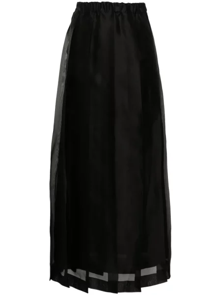 Fusta plisata Fabiana Filippi din organza negru