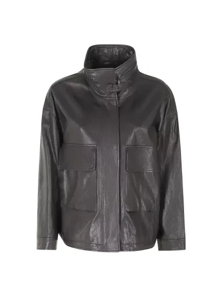 Kurtka skórzana Emporio Armani czarna