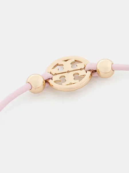 Tory Burch bransoletka skórzana Miller Slider różowa