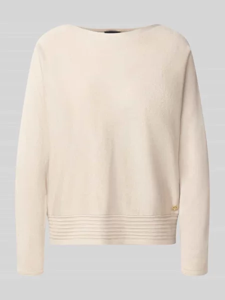 Sweter o kroju relaxed fit z mieszanki S.oliver Black Label beżowy