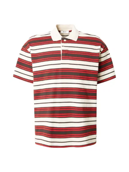 Majica Lionel smeđa / crvena bijela