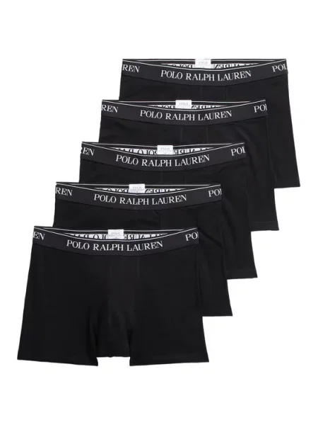Bokserki z elastycznym pasem z logo w Polo Ralph Lauren czarne