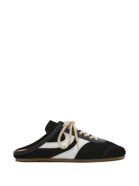 Sneakerși Dries Van Noten din piele de căprioară cu dungi negru