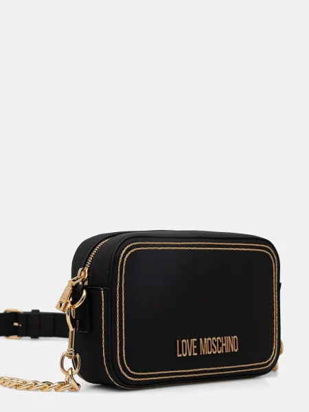 Love Moschino crossbody torbica iz umetnega usnja črna