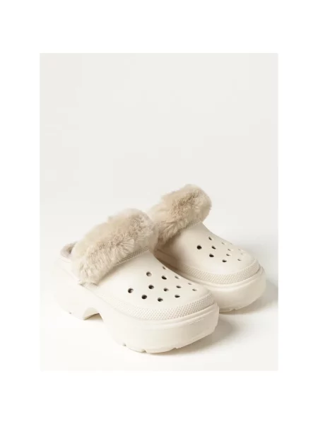 Botki Crocs beżowe