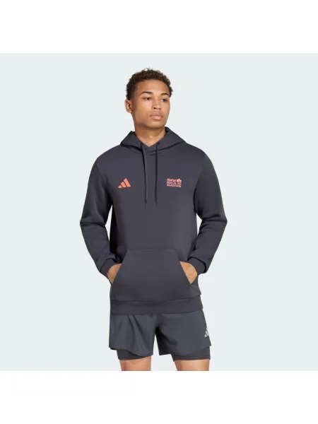 MIKINA S KAPUCÍ BMW BERLIN Marathon šedá