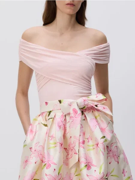 Reserved Боді з відкритими плечима пастельний рожевий