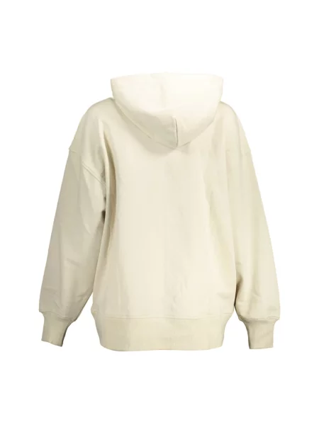 Bluza Calvin Klein z długim rękawem beżowa