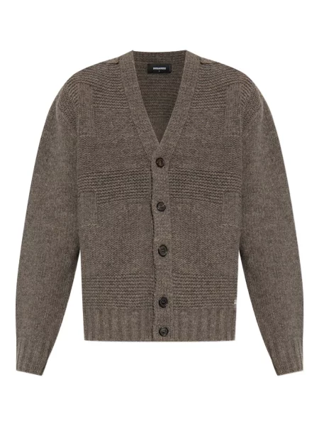 Cardigan Dsquared2 cu decolteu în V maro