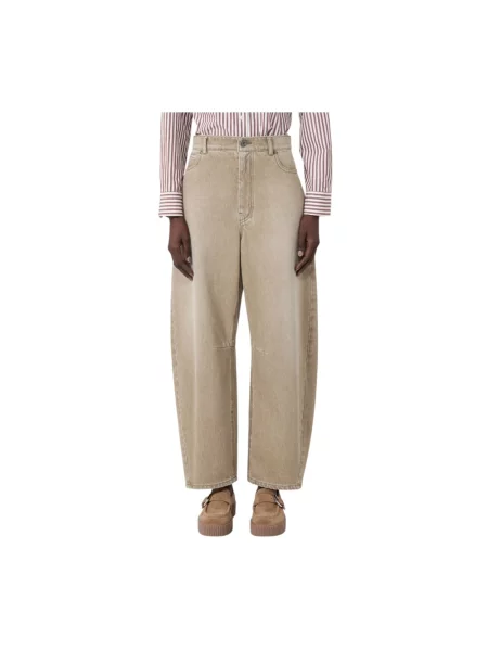 Jeansy Weekend Max Mara beżowe