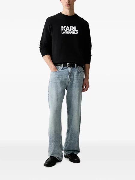 Hanorac Karl Lagerfeld cu imagine negru
