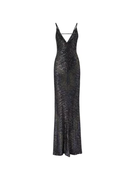 Rochie maxi Missoni cu paiete cu decolteu în V negru