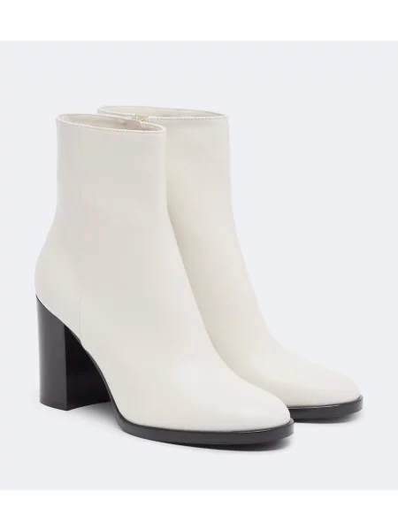 Cizme scurte Gianvito Rossi din piele alb