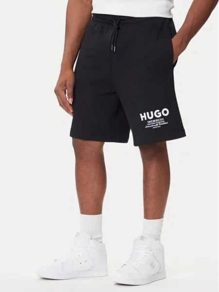 HUGO Blue szorty dresowe Nomario czarne