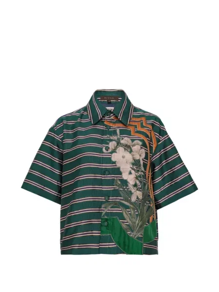 Koszula w paski Biyan w paski zielony