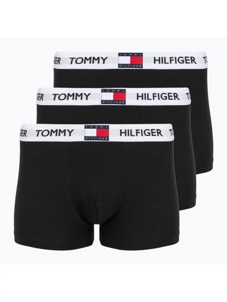 Bokserki Tommy Hilfiger Trunk 3 pary black / black / black czarne