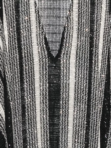 Mrežasta dugo haljina Missoni siva