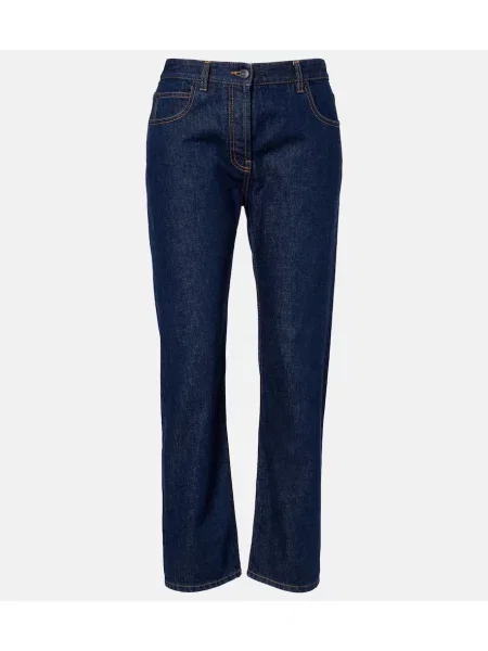 Blugi drepți The Row albastru