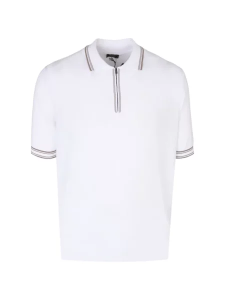 Tricou polo Peserico cu dungi alb