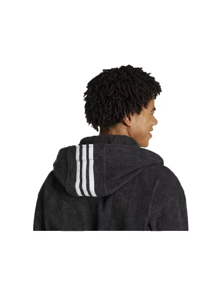 Kapucnis fürdőköpeny Adidas fekete