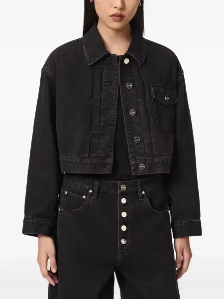Decupat geacă de blugi Allsaints maro
