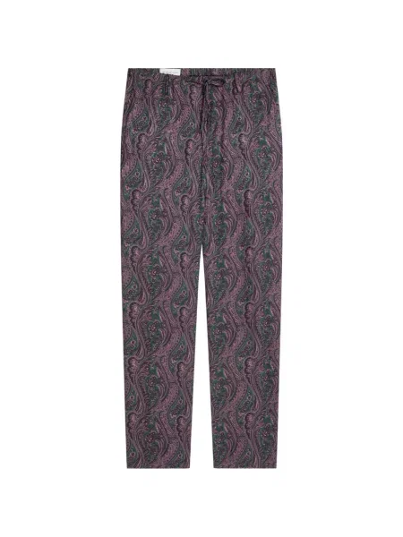Pantaloni Dries Van Noten din jacard violet