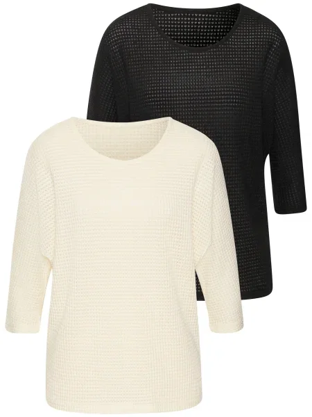 VIVANCE Majica kremna črna