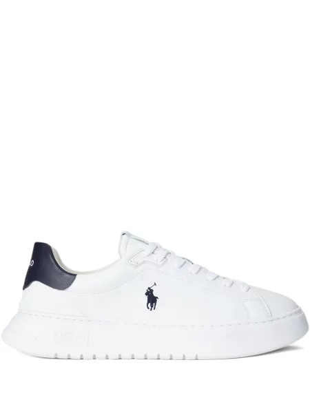 Briaunotas pusiau užtrauktukas zomšinės bokseriai Polo Ralph Lauren balta