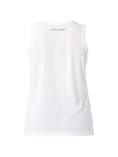 Top Comme Des Garçons fără mâneci alb