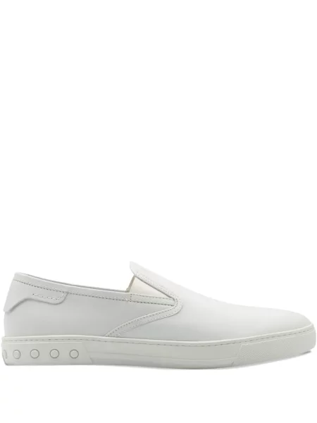 Kožené slip on tenisky Tod's bílé