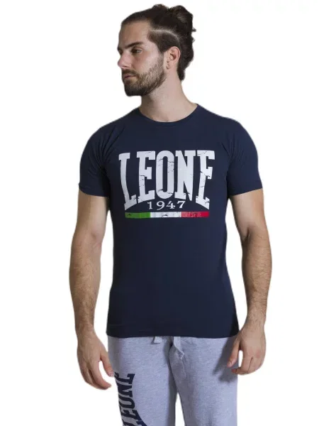 Leone Apparel koszulka z krótkim rękawem niebieska