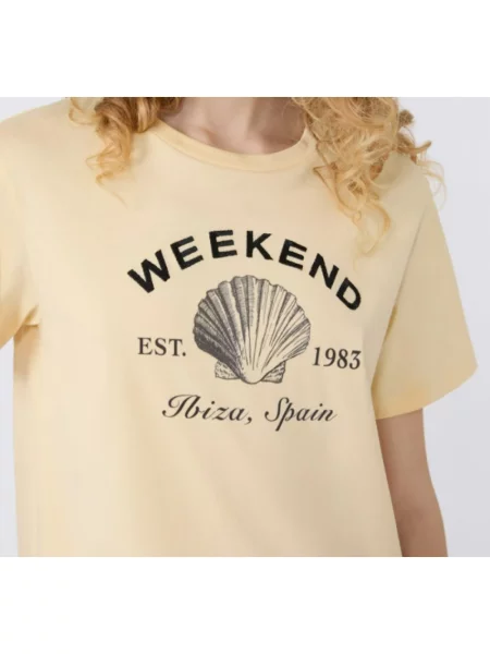 Weekend Max Mara Koszulki Kobieta XS Wkdbora T-shirt żółty
