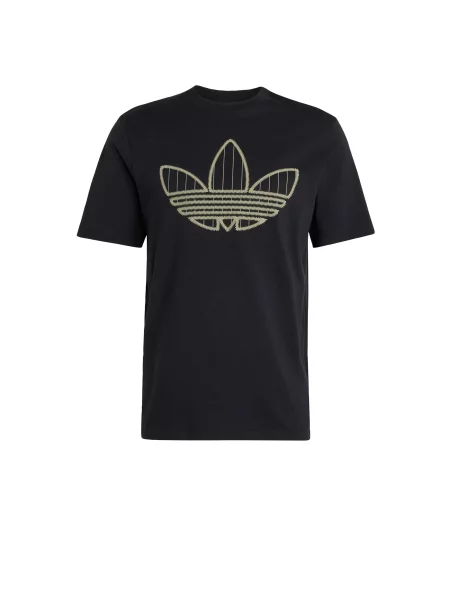 ADIDAS ORIGINALS Tricou Trefoil Infill galben negru