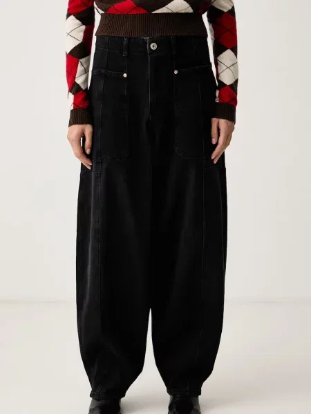 Mos Mosh blugi barrel pentru femei negru