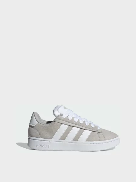 Кожаные повседневные кроссовки Adidas Cloudfoam серые