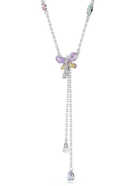 Swarovski Lánc aranysárga lila / ezüst zöld