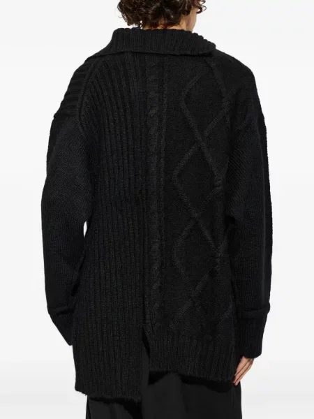 Pulover Yohji Yamamoto asimetric negru