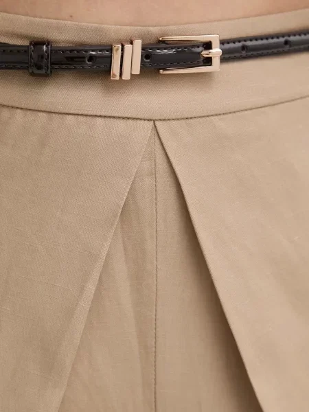 Pantaloni Isabelle Blanche plisate maro