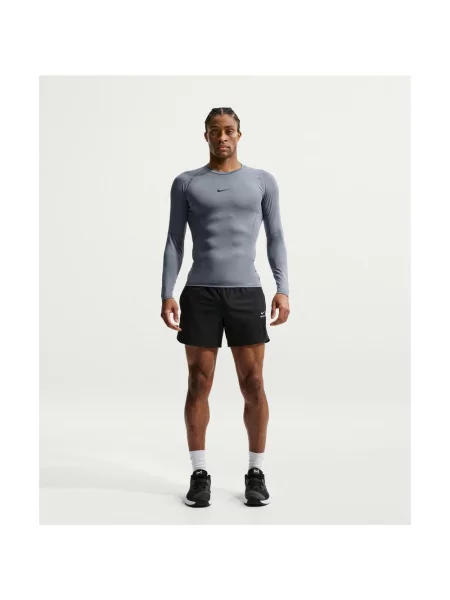 Koszulka z długim rękawem damska Nike Pro Dri-FIT szaro granatowa S szara