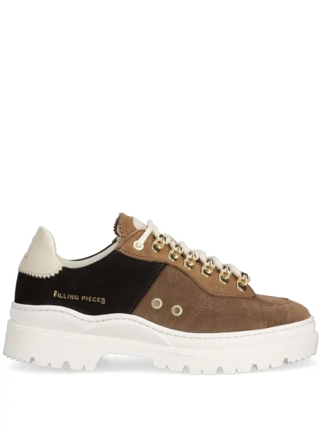 Sneakerși Filling Pieces din piele de căprioară maro