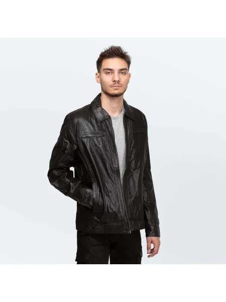 Geanta de piele Cameleon negru