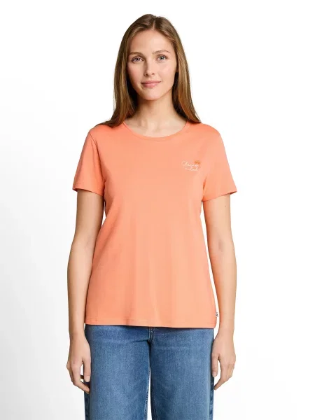 TOM TAILOR DENIM Tricou caisă portocaliu