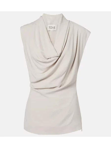 Top Tove drapowany szary