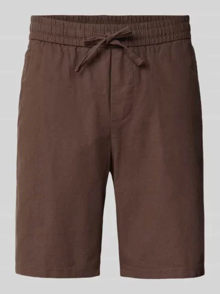 Bermudy o kroju regular fit z mieszanki bawełny i lnu model LINUS' Only & Sons