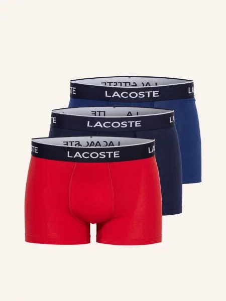 Lacoste Boxerky 3 Kusy V Balení tmavě modrá/ modrá červená