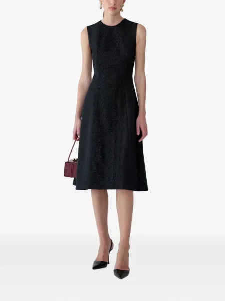Rochie din denim Carolina Herrera din dantelă negru