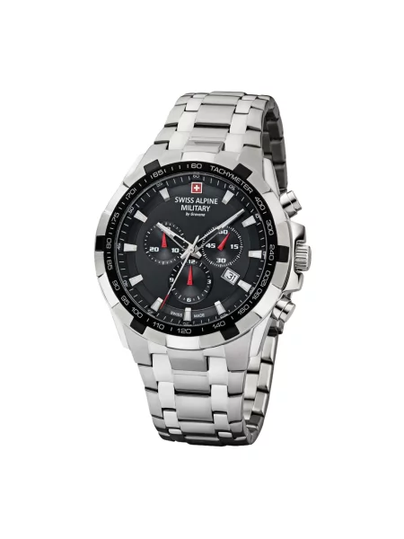 Lniany zegarek Swiss Alpine Military czarny