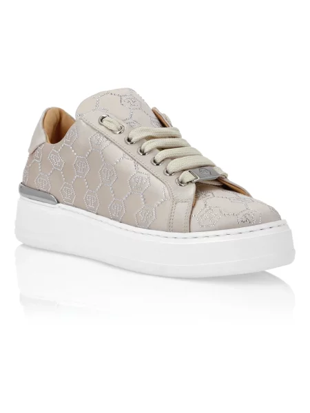 Sneakersy Philipp Plein skórzane beżowe