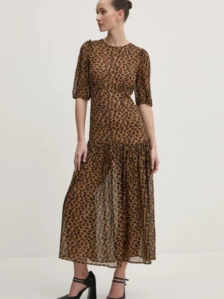 Never Fully Dressed rochie maxi evazati maro