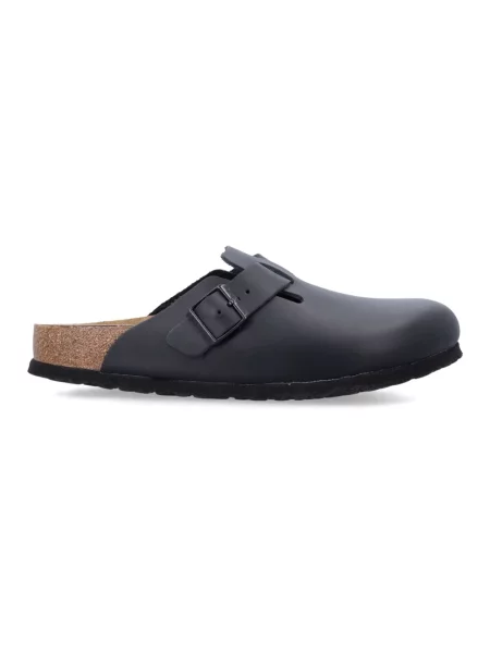 Chodaki Birkenstock skórzane czarne